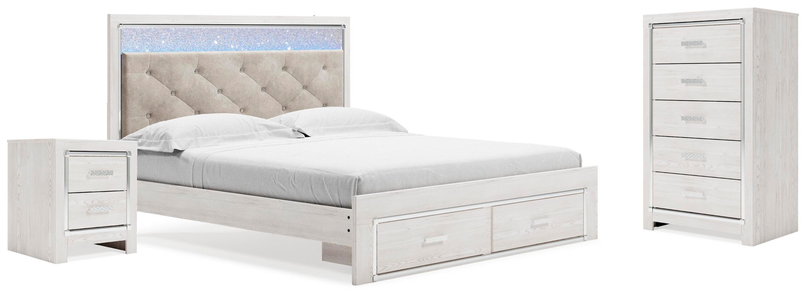 173427c519d5ab96e8c5abd5f8b8d86e Altyra King Storage Bed, Chest and Nightstand - Image 1