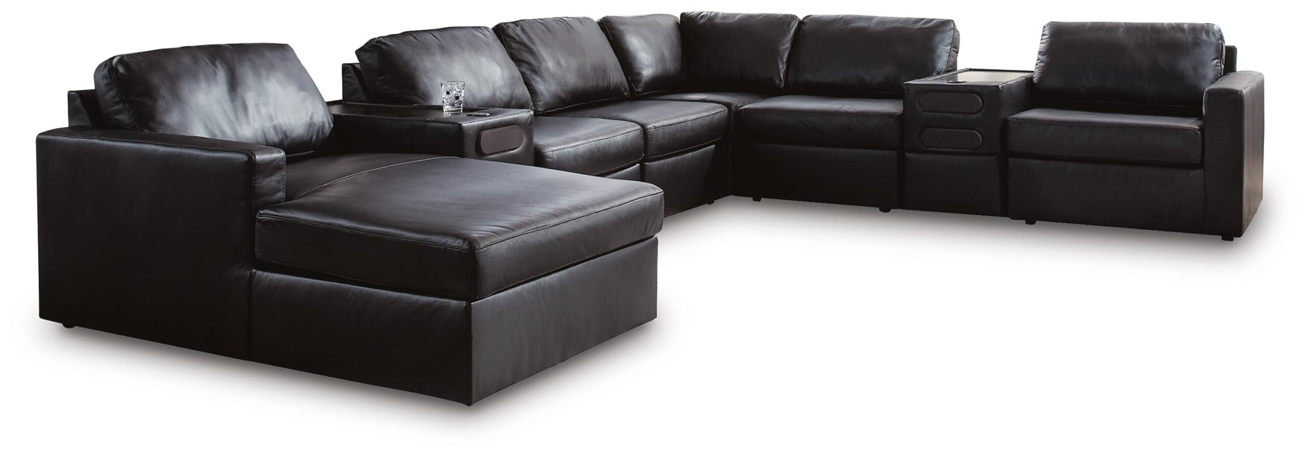 38ad64717efe81cf656df3a6fc6b8ae6 Modmax II 8-Piece Sectional with Chaise and Audio Consoles - Image 1