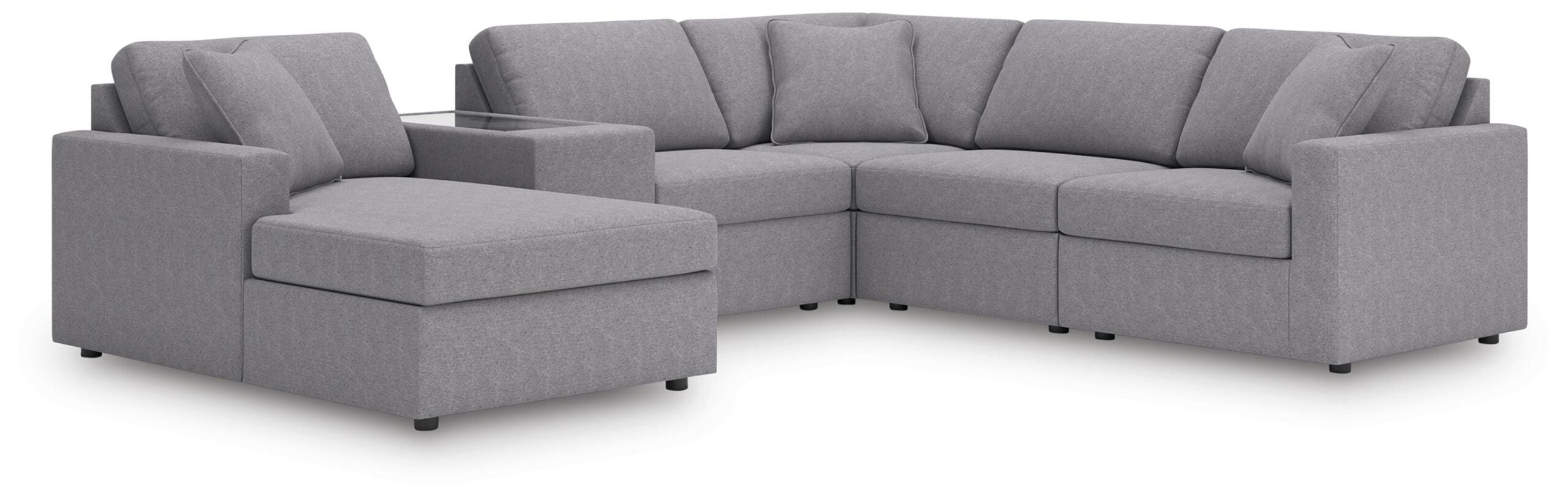 3abdf22d35ae14ef9487c09b95a5ee89 Modmax 6-Piece Sectional with Chaise - Image 1