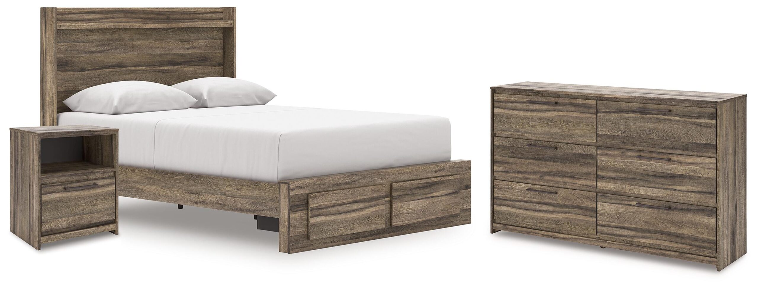 58ba45b76ffb334bc97778de6dc36a04 Elbrim Queen Panel Storage Bed, Dresser and Nightstand - Image 1