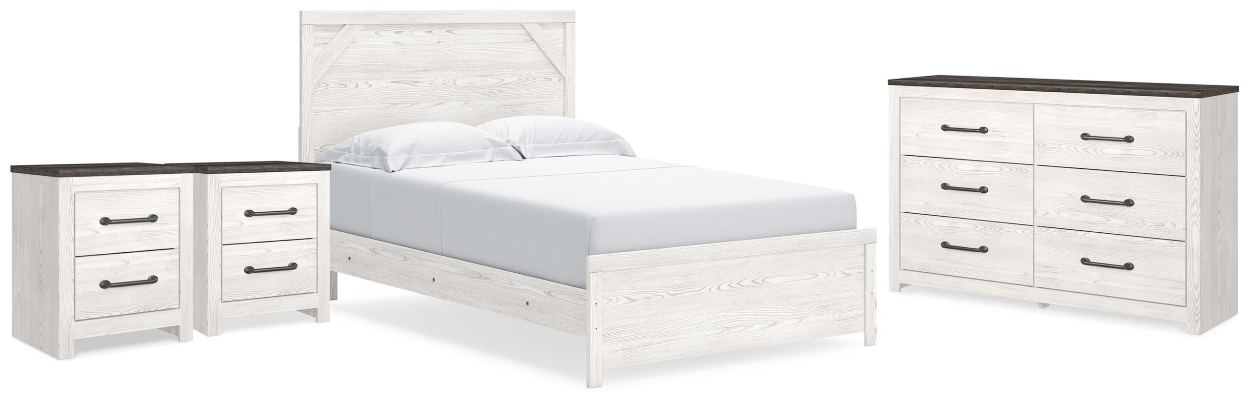 5a02c31b72f35459346314efbd97138e Gerridan Queen Panel Bed, Dresser and 2 Nightstands - Image 1