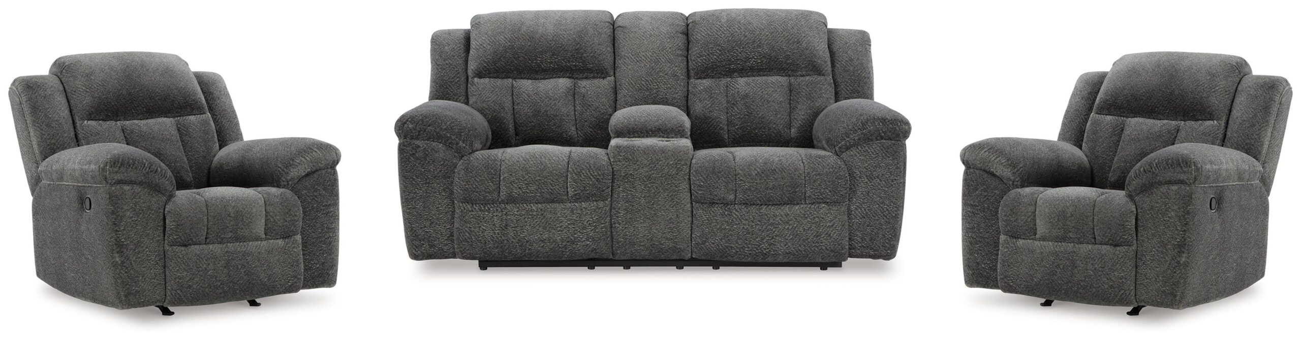 6662c70641e798938e608f1f1dc9bef1 Frohn Reclining Loveseat with Console and 2 Recliners - Image 1