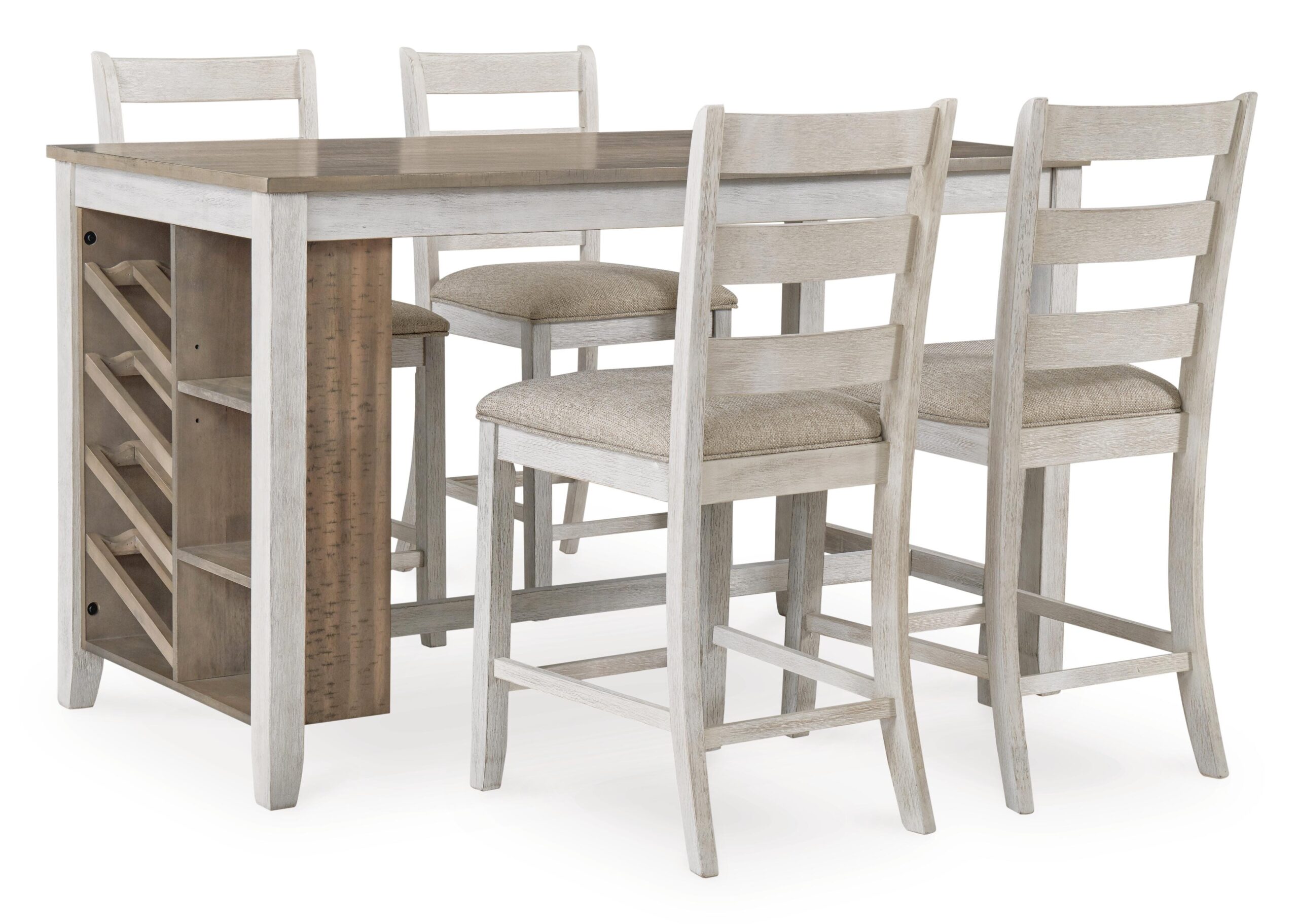 7161601cb096e664369e33e26eb669a4 Skempton Counter Height Dining Table and 4 Barstools - Image 1