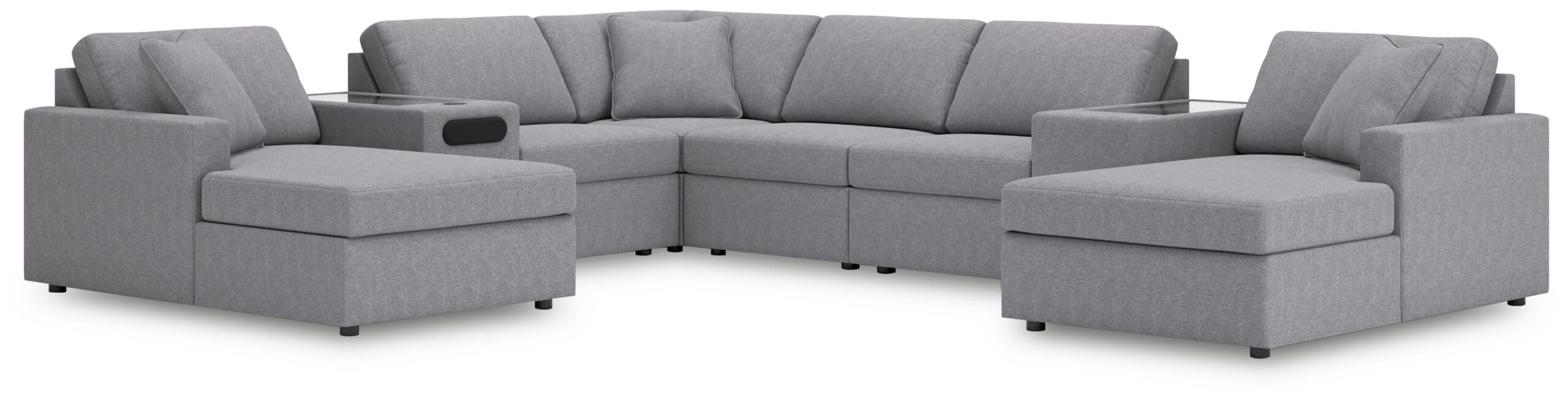 83179e3663426f5ec85f32590b84d698 Modmax 8-Piece Sectional with Chaise - Image 1
