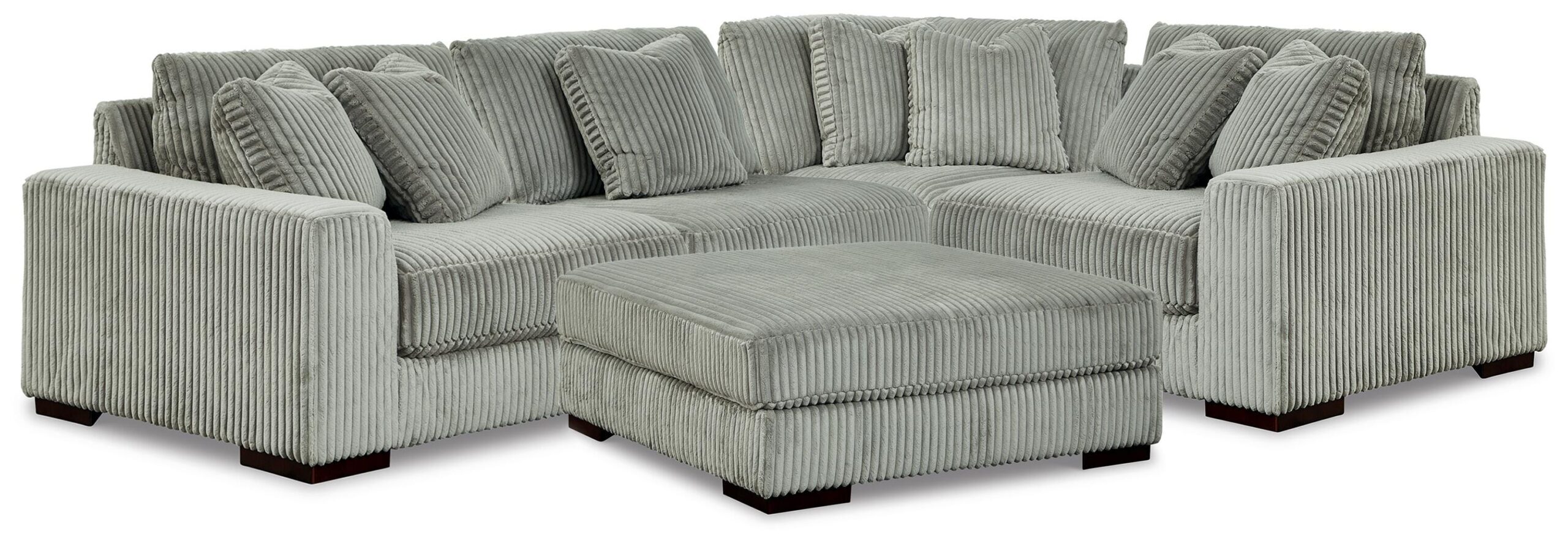 8db1afd9273d4af81344aaa7712eb4eb Lindyn 4-Piece Sectional and Ottoman - Image 1