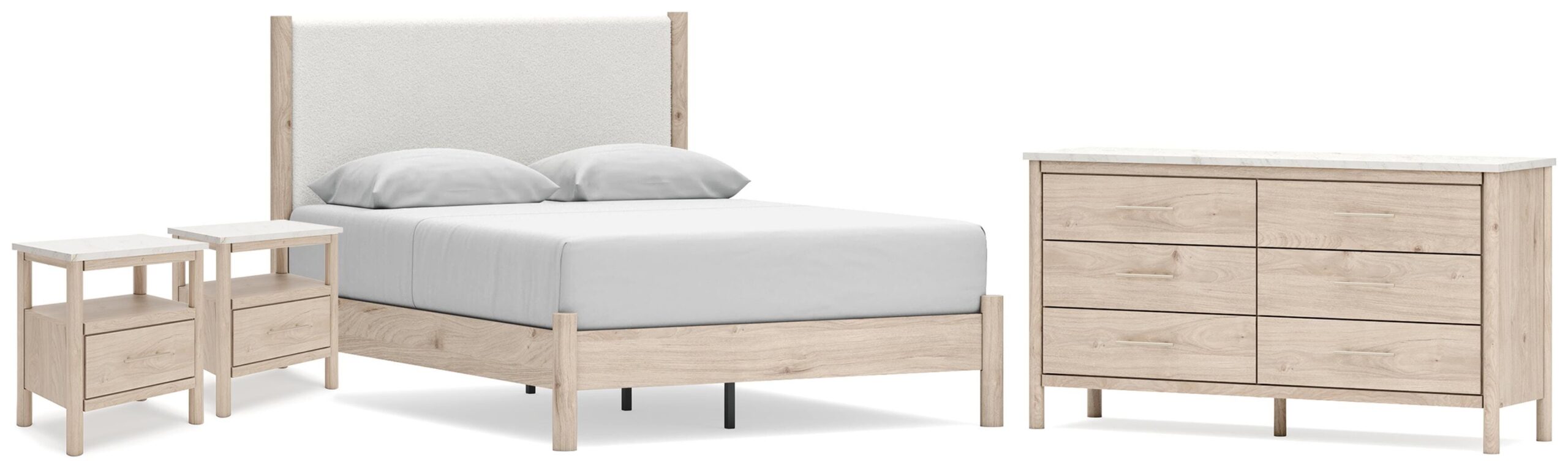 9109ebc72cc8b470ca42d039e597cb94 Cadmori Queen Panel Bed, Dresser and 2 Nightstands - Image 1
