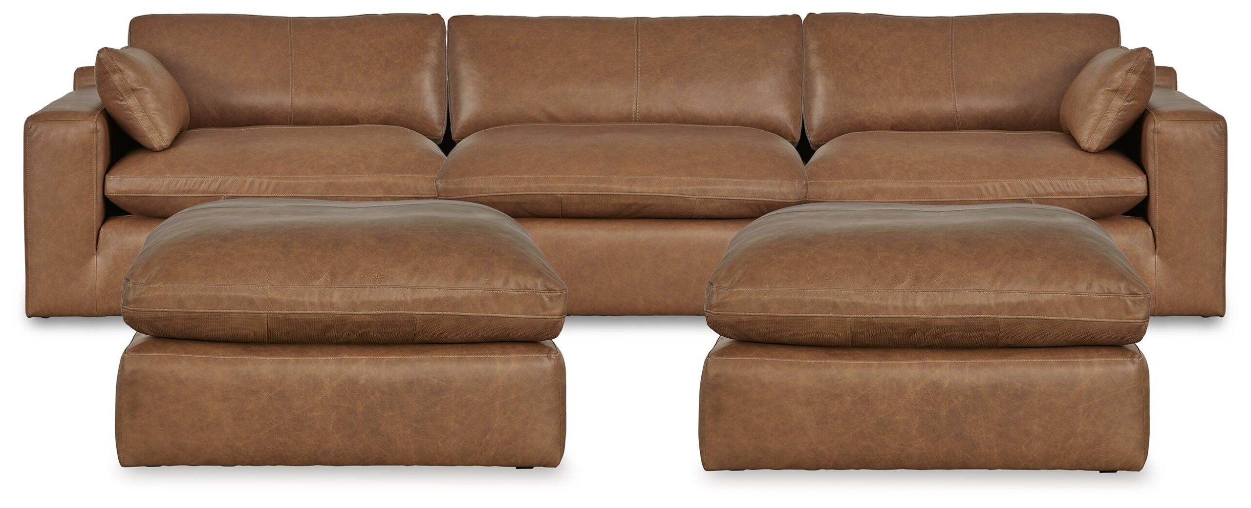 981df4ba4e78f834a4322eb111ad3e41 Emilia 3-Piece Sectional and 2 Ottomans - Image 1
