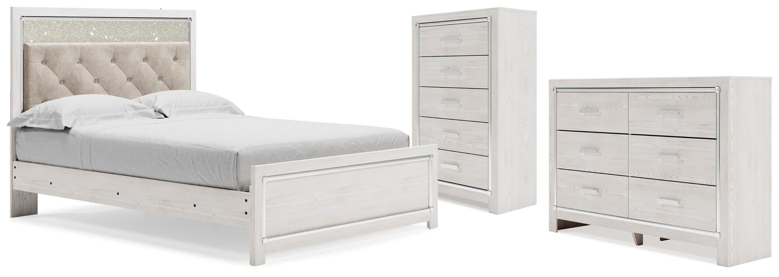 991554d65ab29f9558b2e8eb9bc4d6a2 Altyra Queen Panel Bed, Dresser and Chest - Image 1